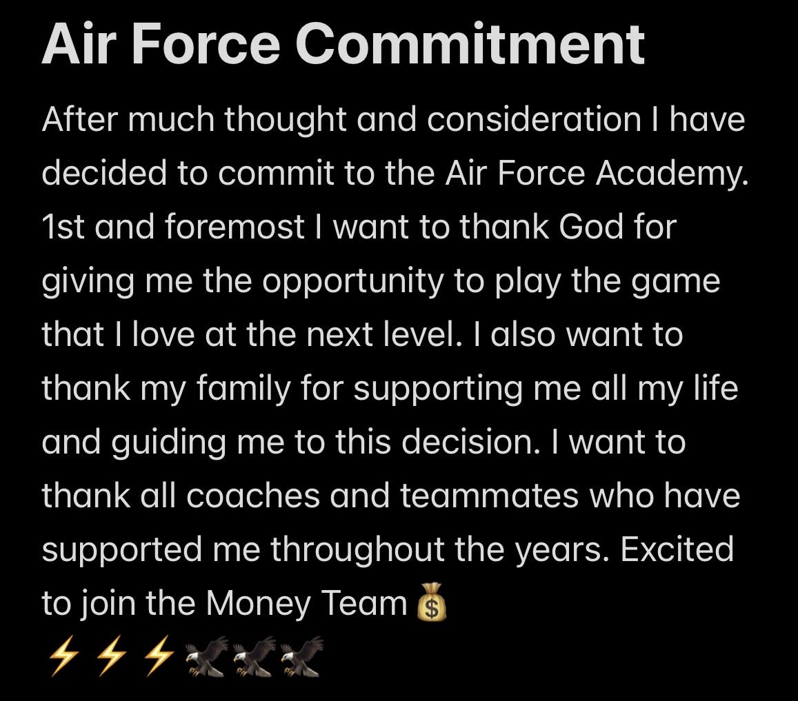 Wolfenden_Brody's tweet image. I am extremely blessed to announce that I am 100% committed @AF_Football !⚡️🦅
Excited to be apart of the bolt brotherhood!

@CoachTCalhoun @CoachAlexMeans 
@jason247scout @Kvandenbosch93 
@AZKicking @HKA_Tanalski @JYD212 @Coach_Casper @FootballBrophy