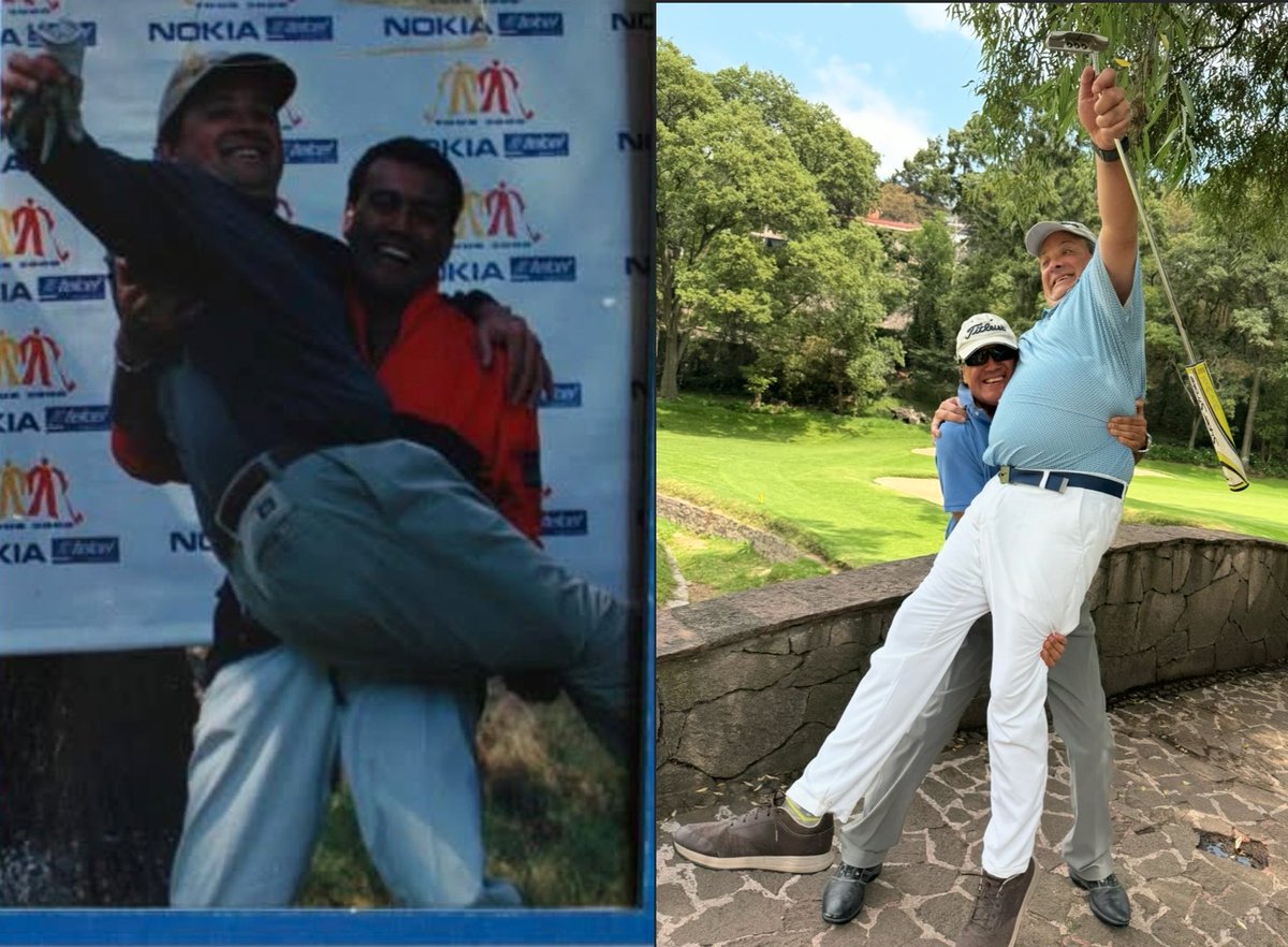 ACCIONPLANETA's tweet image. Recordando viejos tiempos 35 años después con mi Padawan, Partners de Torneos de Golf ⛳️ #Friends #Partners #Golf @ACCIONPLANETA 😎