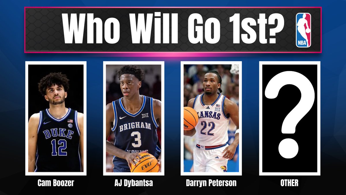 Obviously it’s the NFL draft tonight… but who will go first in the NBA draft??