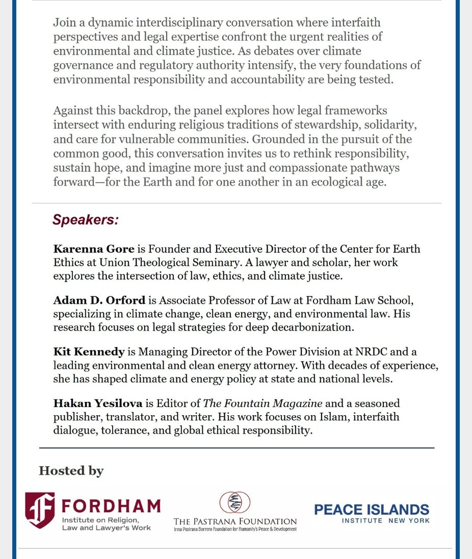 PeaceIslandsNY's tweet image. We were very pleased to co-host and co-organize this event at Fordham University, a huge thanks to all who played a part. Video link to event will be shared. Stay tuned. #environment

@FordhamNYC