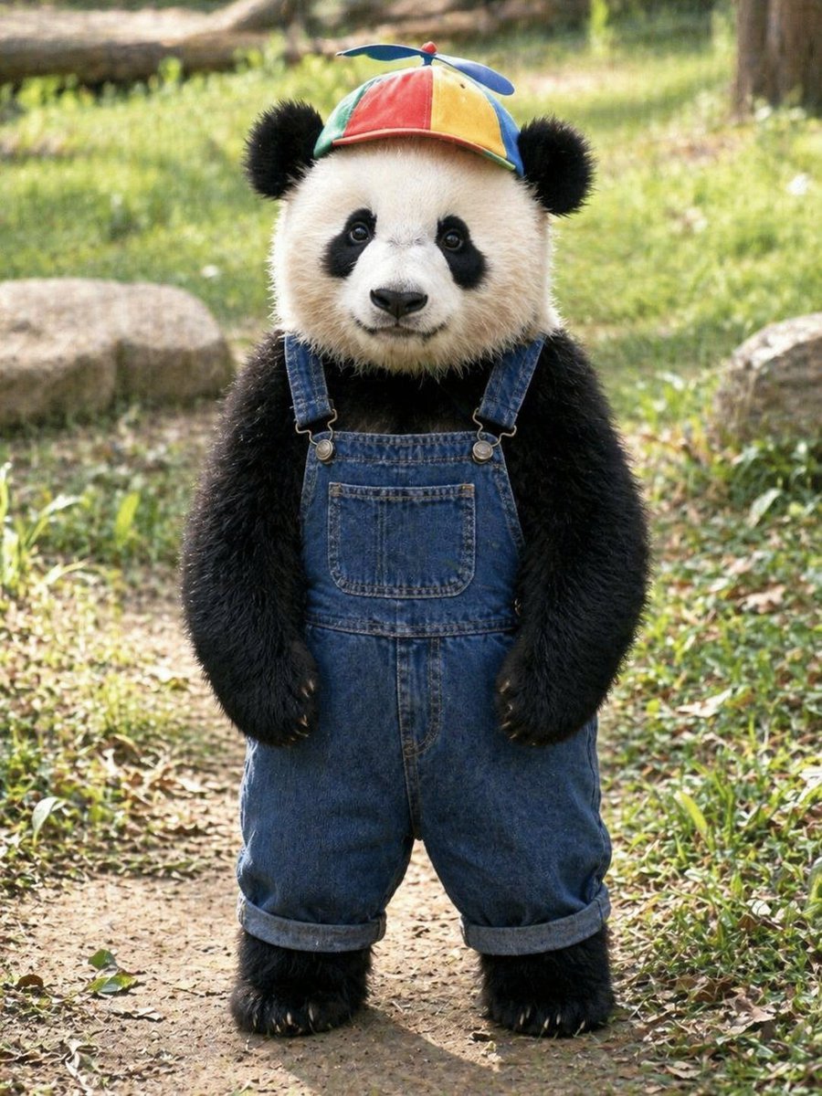 BeiBeiPanda3's tweet photo. Hey Four &amp; Five! Ya wanna see my debut outfit? Your Mom got me the beanie. It was so much fun. I was beary famous. 😁  https://t.co/0vraNfxb9V      @pinkypanda0823 @GrandMeiXiang @tiantianpanda97 @DCPandaCub4 @dou_ban @BaoLiPanda @qingbaopandadc @goobearCTJ https://t.co/bs6hQnvSeK