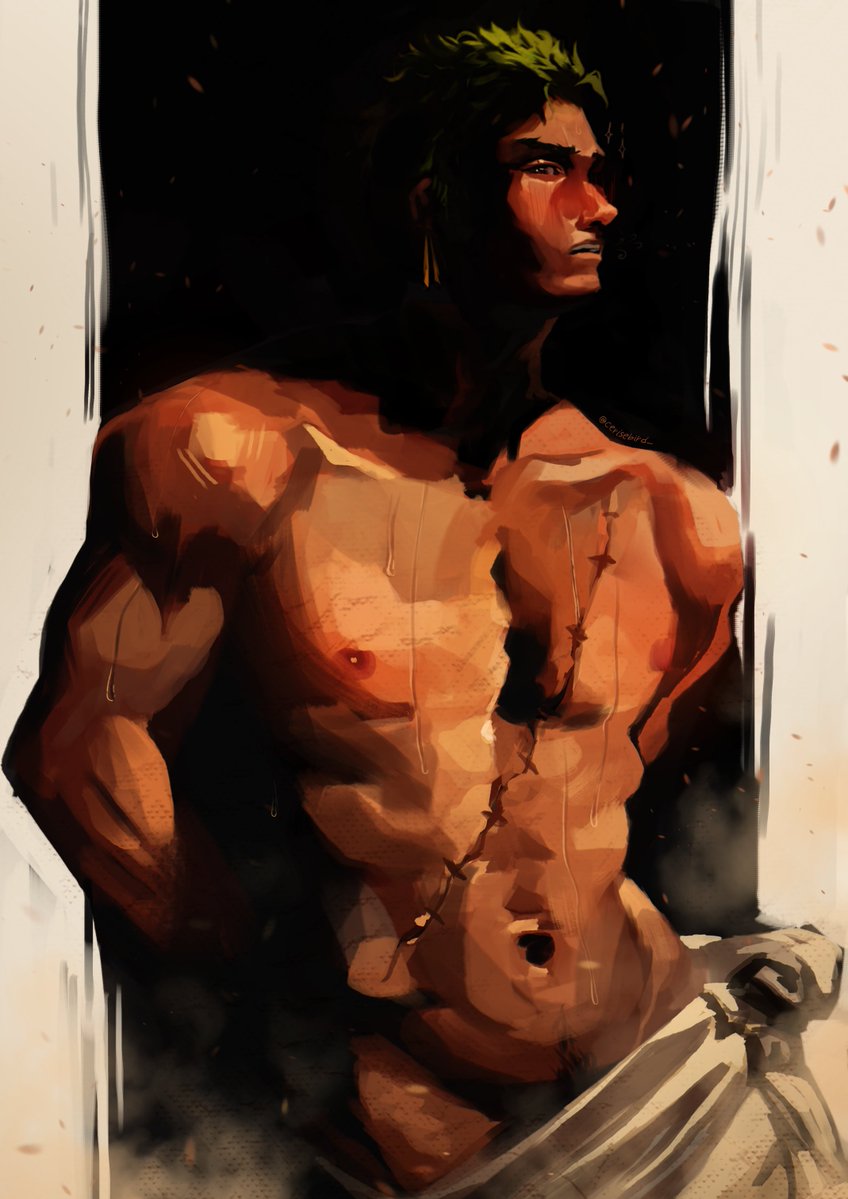 A painterly style and anatomy study on Zoro

#onepiece #zoro #fanart