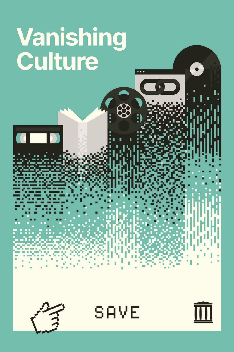 🧵 VANISHING CULTURE is out now 📚

We tend to think the internet is permanent, but this book starts with a simple reality: our digital record is far more fragile than we think 🕳️

📖 Download &amp; read: archive.org/details/vanish… 
🛒 Purchase in print: betterworldbooks.com/product/detail…