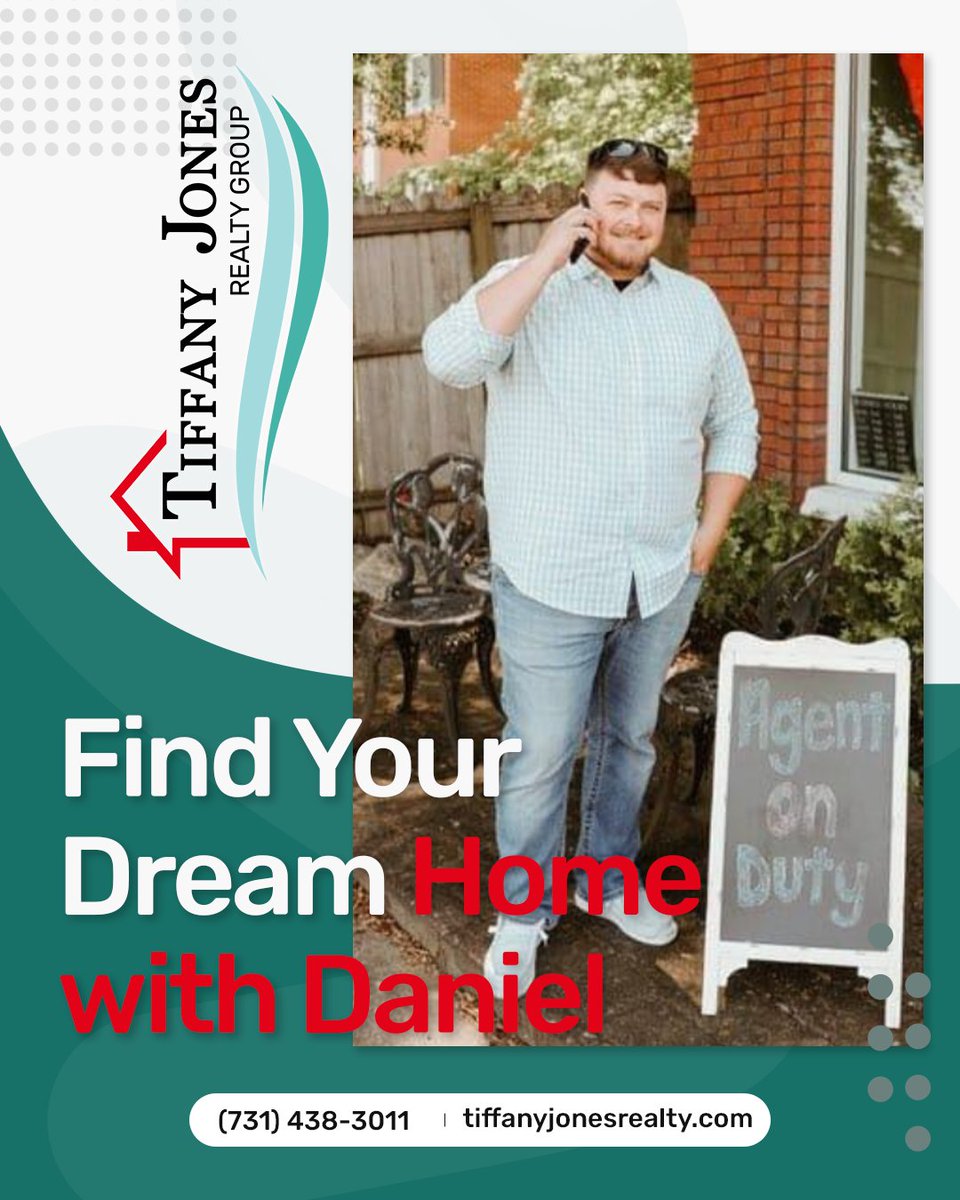 TJRealtyGroup's tweet image. Looking for a broker who truly puts your needs first?

Daniel Gordon at Tiffany Jones Realty Group makes buying or selling your home easy and stress-free.

Call Daniel at (731) 926-0382.

tiffanyjonesrealty.com/daniel-gordon/

#DanielGordon #RealEstateAgent #TiffanyJonesRealtyGroup