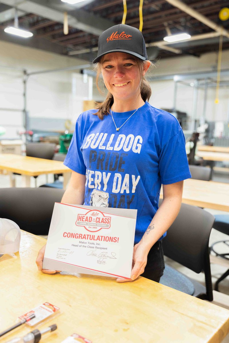 PittCC's tweet photo. Meet Sarah Kitchen โ HVAC student, trailblazer, and officially Head of the Class with a jaw-dropping 3.948 GPA.
Thanks to Malco Tools, Sarah was recognized with tools, merch, and a certificate honoring her as the very best in her class. #pittcc #HVAC #SkilledTrades https://t.co/IZVDbP1lCe