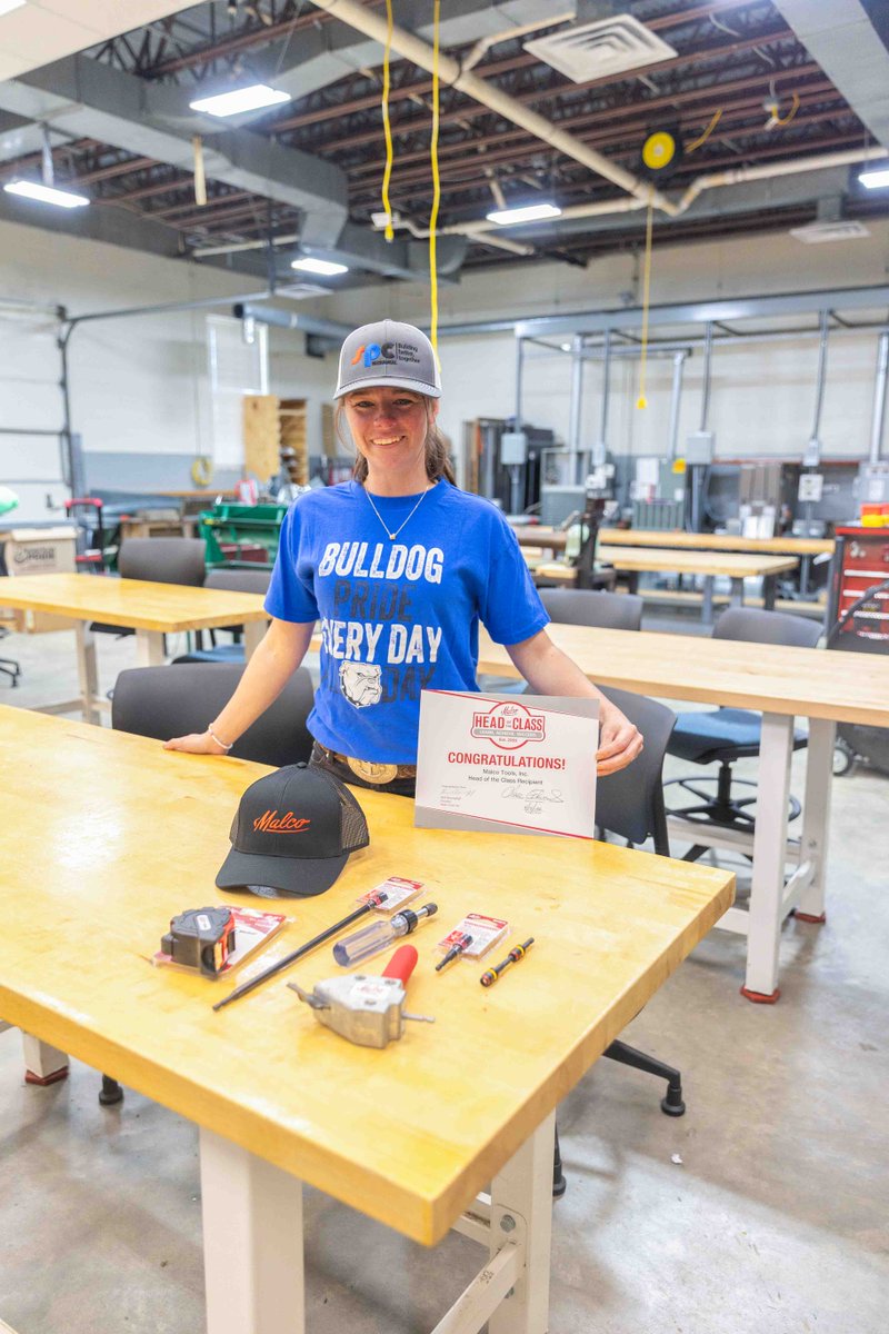 PittCC's tweet photo. Meet Sarah Kitchen โ HVAC student, trailblazer, and officially Head of the Class with a jaw-dropping 3.948 GPA.
Thanks to Malco Tools, Sarah was recognized with tools, merch, and a certificate honoring her as the very best in her class. #pittcc #HVAC #SkilledTrades https://t.co/IZVDbP1lCe