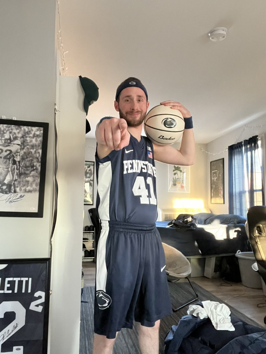 PSUGurus's tweet photo. Ethan’s got a new look for next basketball season!!!! 🦁🔵⚪️🏀🔥 https://t.co/tbWVLMtaXI