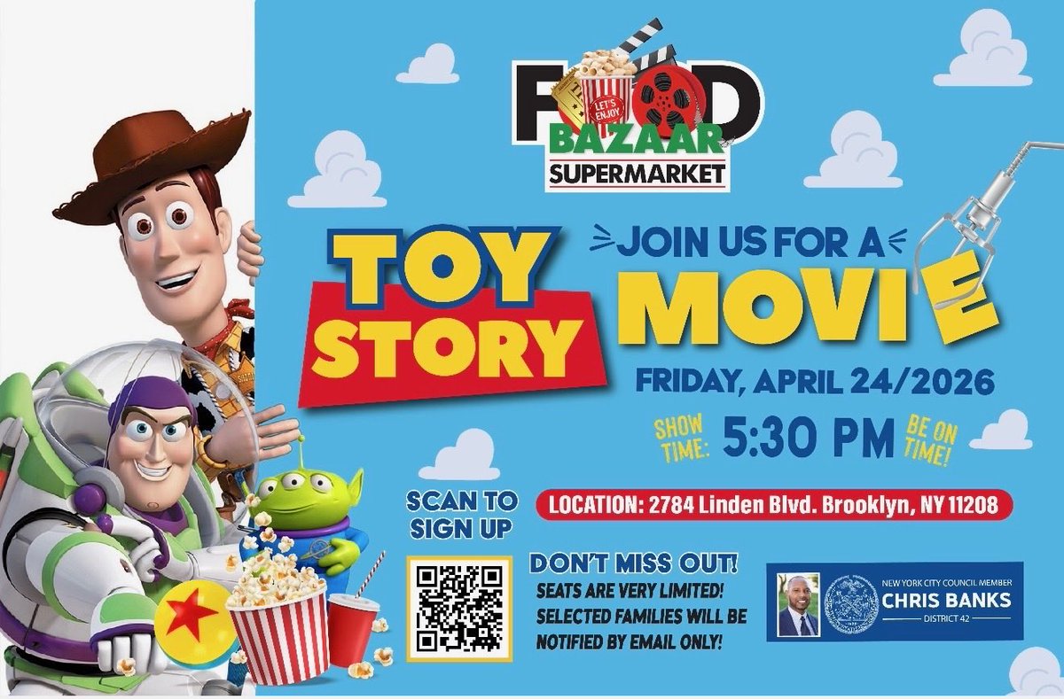 NYPD75Pct's tweet photo. Movie night at Food Bizarre! https://t.co/MnADhPQrc0