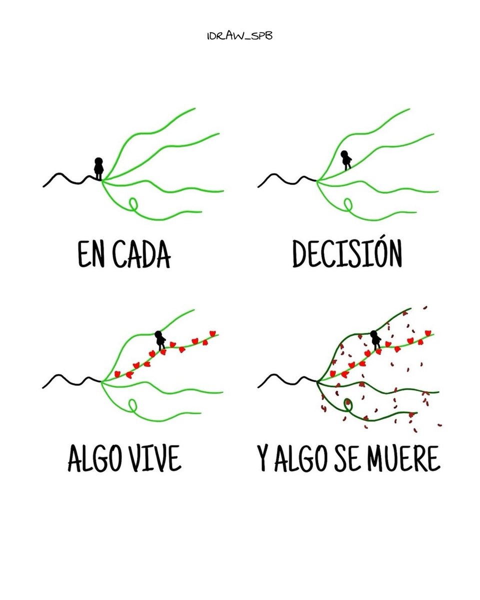 En cada decisión algo vive y algo se muere.