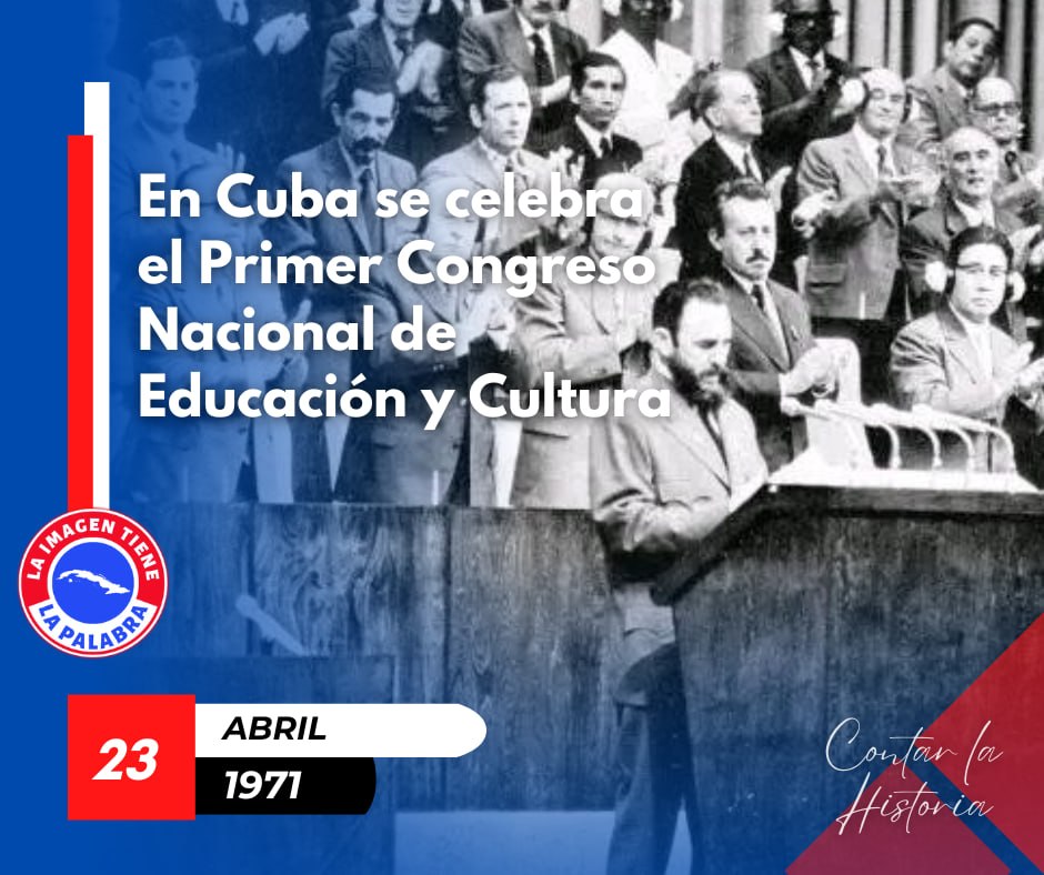 #CubaViveEnSuHistoria
23 de abril de 1971 se celebró en #Cuba el Primer Congreso Nacional de Educación y Cultura.
#ANAPCuba
#65AñosANAP