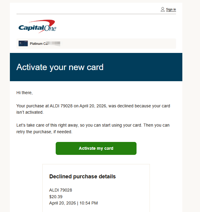 Chashengjun's tweet photo. credit card not received.   
card not activated. 
card got stolen.  

Should we be responsible for these charges?   
It is the first time that my sister apply for a credit card in your bank, and now she should be paying these bills?

My sister has locked the card.
@AskCapitalOne @CapitalOne
