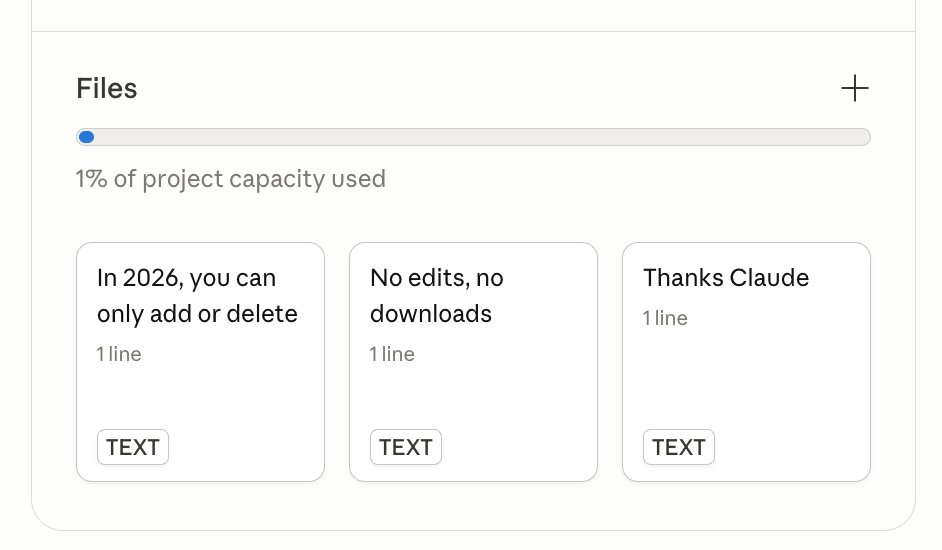 moyicat's tweet photo. Is it a dark UX pattern that @claudeai doesn't allow downloading Chat Project files?

All I wanted was to move files to Claude Cowork / Code so I don't have to keep deleting old versions manually. I'm not leaving (yet)!

Insane to have this limitation in 2026. https://t.co/zL34ZMBQ5N