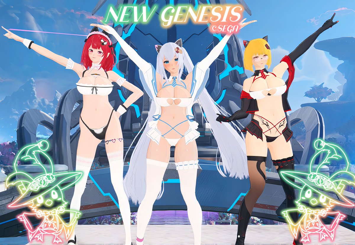 #PSO2NGS_SS
#りずむロゴ
深夜にまたまたロビアク合わせ♪
ふたりともいつもありがと〜(*´꒳`∩)