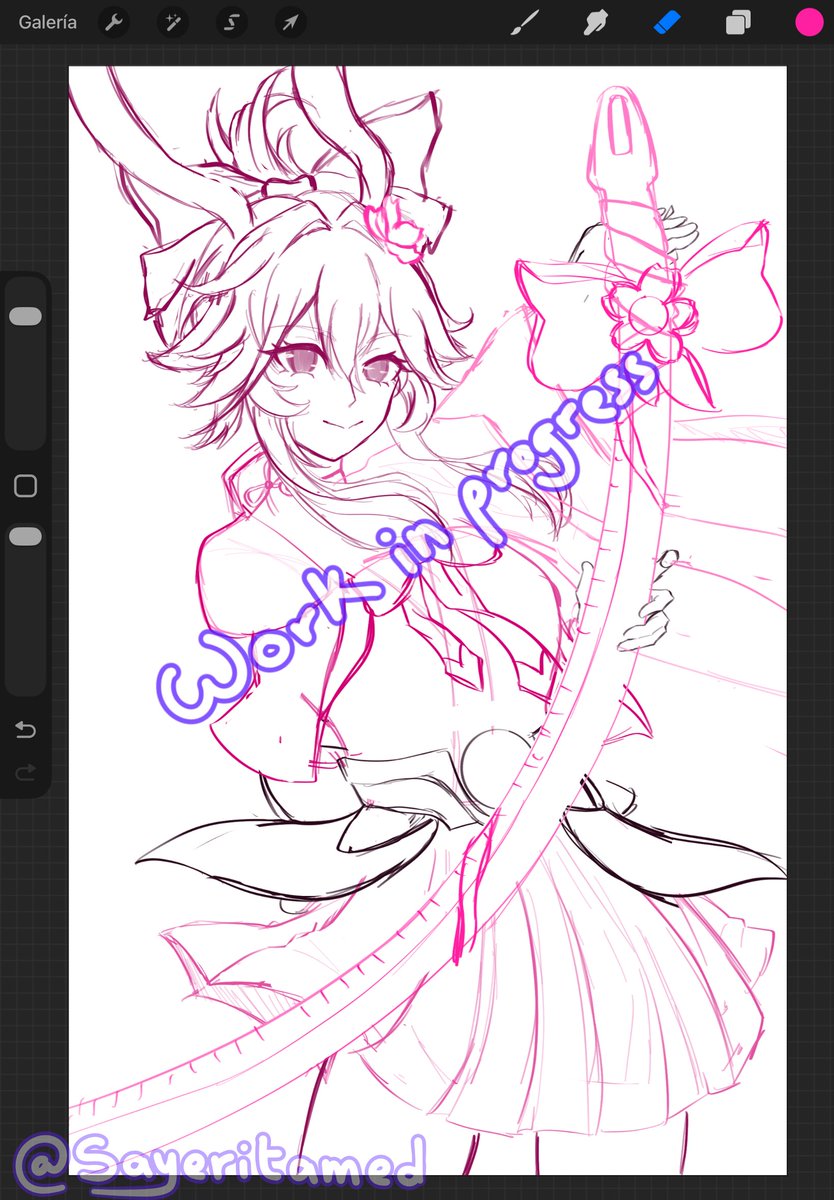 Sayeritamed's tweet image. Creo que por fin estoy aprendiendo a dibujar....Que alegria, pequeño WIP de Evanescia 

#HonkaiStaiRai #honkaistarrrail #fanart #Evanescia #緋英