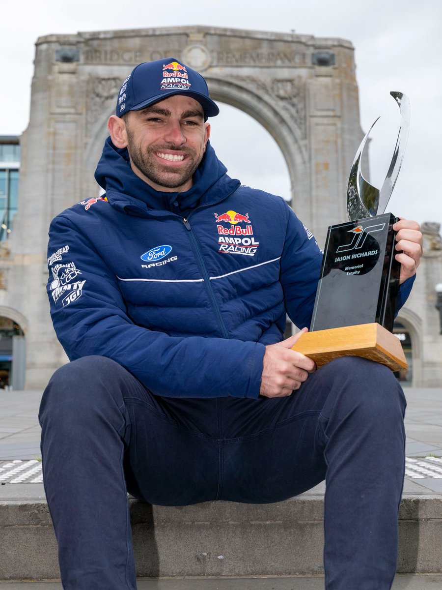 redbullampol's tweet photo. @brocfeeney93  and the Mayor of Christchurch, Phil Mauger, with the Jason Richards Memorial Trophy on the streets of Christchurch this morning.
We’re very proud of Broc &amp; the team’s efforts this weekend, it’s a privilege to honour JR’s legacy and everything he did in this sport. https://t.co/aJVSAXxdIP