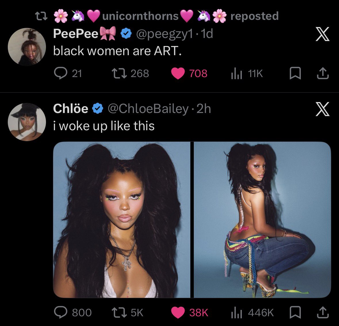 misphoenyx's tweet photo. @ChloeBailey 💕💕 https://t.co/RBlj4nHZNx