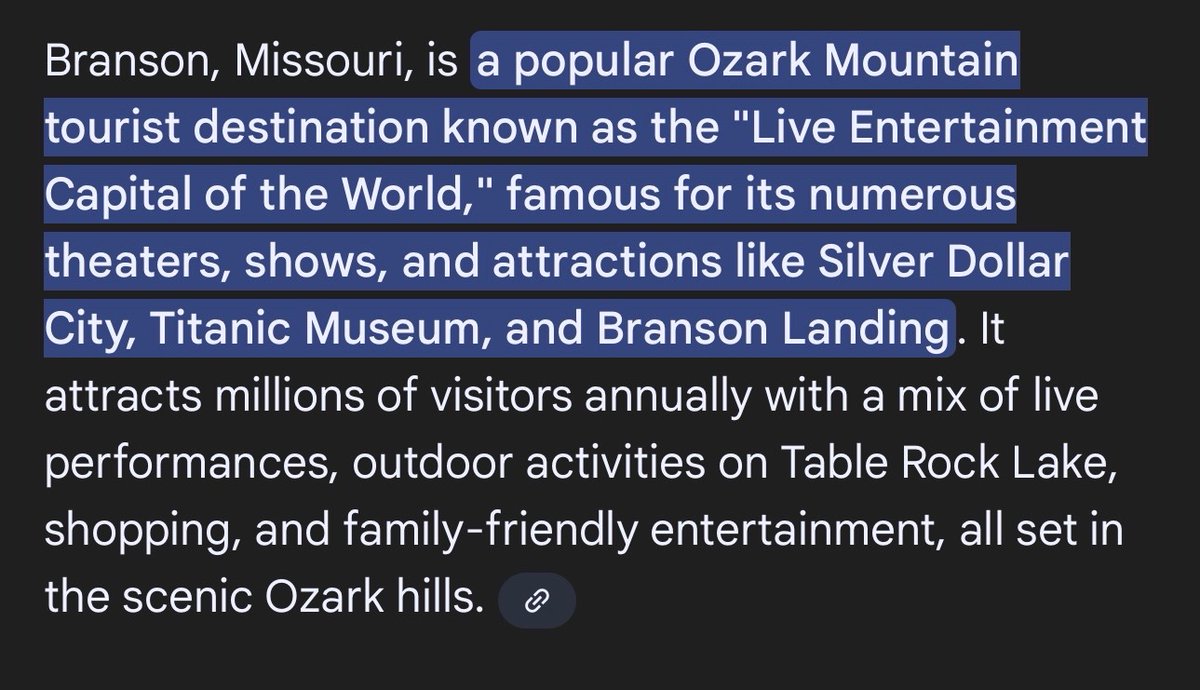 garb3ar97's tweet photo. @3YearLetterman @CollierHomeless @poverty_action Branson, Missouri for starters. Entertainment capital of the world according to google you hick! https://t.co/AJd3zE0qvE