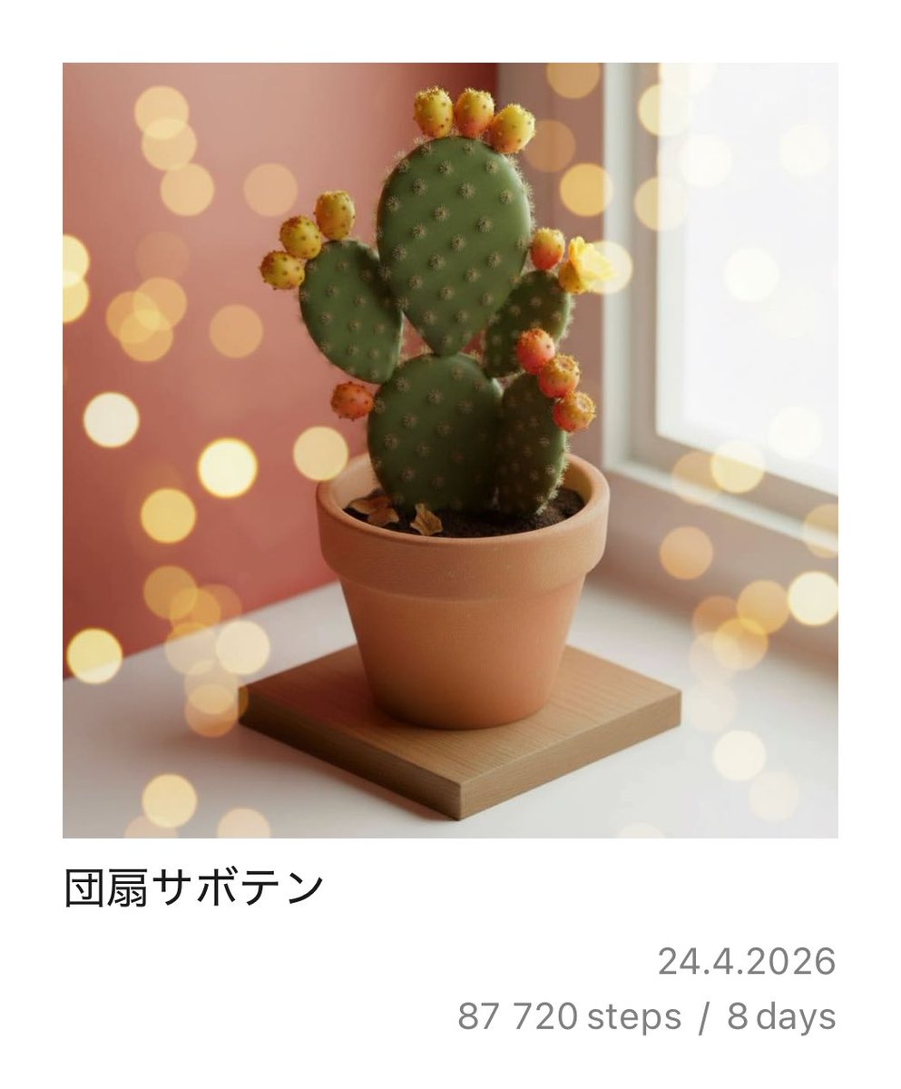 ymtk_g's tweet photo. #PixelPot
団扇サボテンが育ったよ！

可愛い〜！！🌵 https://t.co/IQ1Y58wlJL