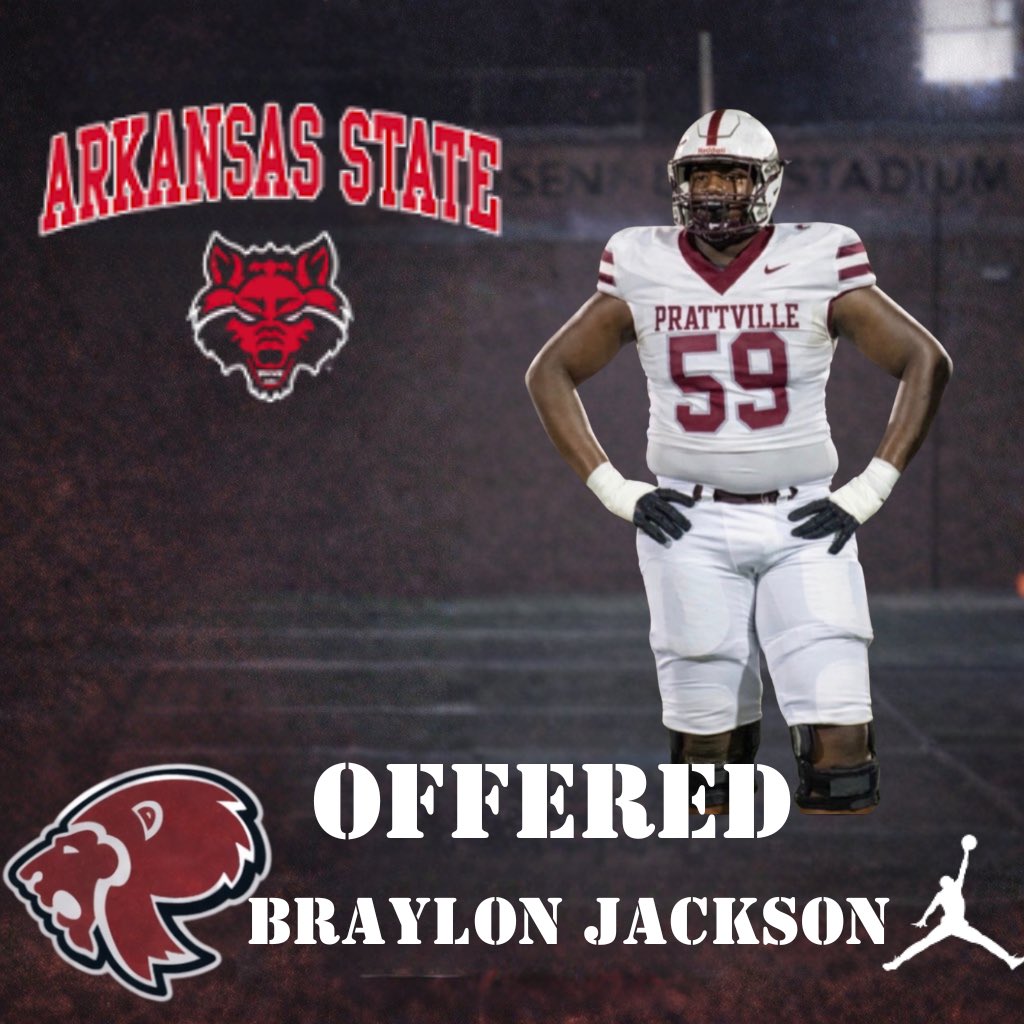 PrattvilleFB's tweet photo. Congratulations to Class of 2028 OL @BigBray59 on receiving an offer from @AStateFB ‼️ #GoLions 🦁 https://t.co/gS0xDdtep9