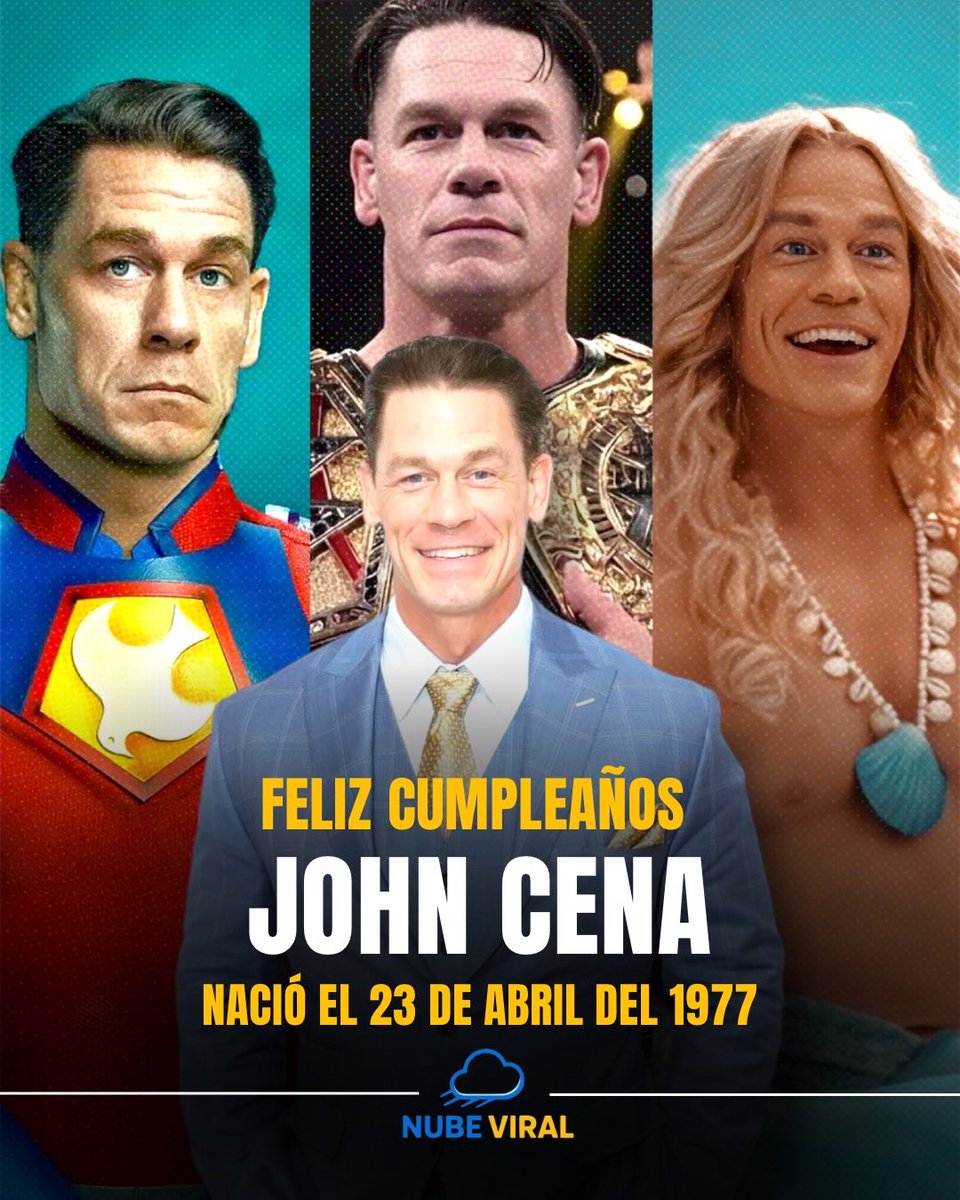 Nube_Viral's tweet image. ¡FELIZ CUMPLEAÑOS ÍDOLO!

John Cena está de cumpleaños y si, ya lo podemos ver, en series y muchas películas.

¿Cuál es tu favorita? 

#johncena #peacemaker #barbie #rapidosyfuriosos #nubeviral