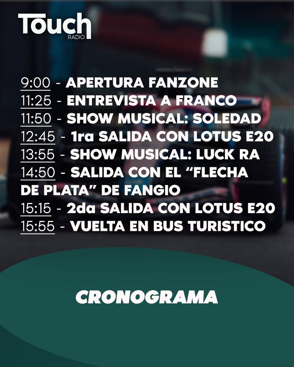_Touchradio's tweet photo. 🇦🇷 No falta nada para el Road Show de Franco Colapinto por las calles de Palermo, este domingo 26 de abril.

➡️ Te dejamos info importante.

#Colapinto #FrancoColapinto #RoadShow #VamosNene https://t.co/rnAR8CDUEj