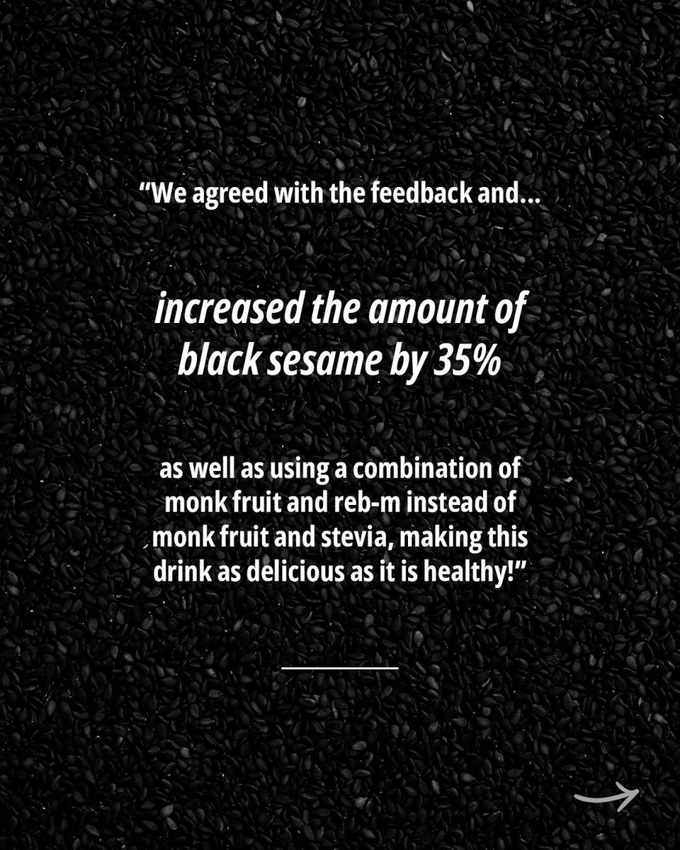 BobaTeaProtein's tweet photo. With 𝟯𝟱% 𝗺𝗼𝗿𝗲 𝗯𝗹𝗮𝗰𝗸 𝘀𝗲𝘀𝗮𝗺𝗲 𝘀𝗲𝗲𝗱𝘀 per serving and a smoother sweetener blend (monk fruit + Reb M instead of monk fruit + stevia), we're delivering exactly what we set out to create.

🗓️ Black Sesame Milk Restock drops this Saturday, April 25 at 10am PT. https://t.co/qBNw3UFfNb