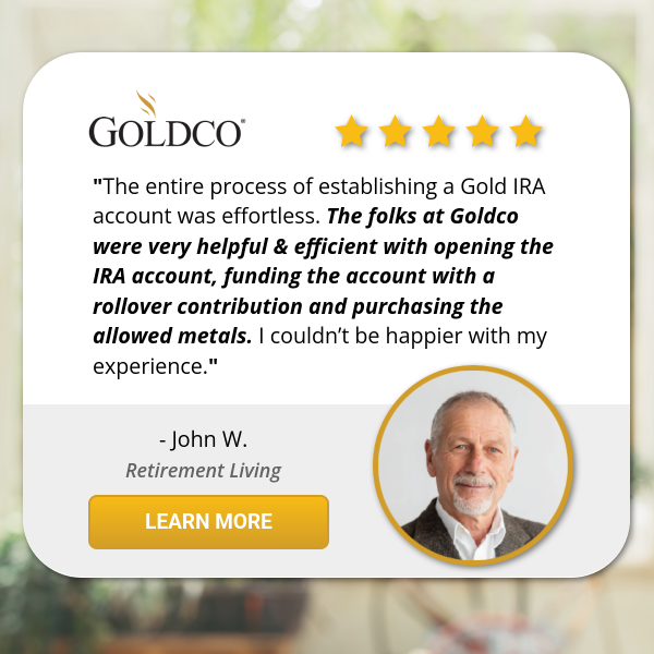 GoldcoPM's tweet photo. Did you know Goldco has earned over 8,000 five-star reviews from satisfied clients? Our team is dedicated to delivering white-glove service and expert guidance every step of the way. Tap the link in our bio to read more about what our customers are saying! #goldira #gold # goldco https://t.co/kWbWsEtbxi