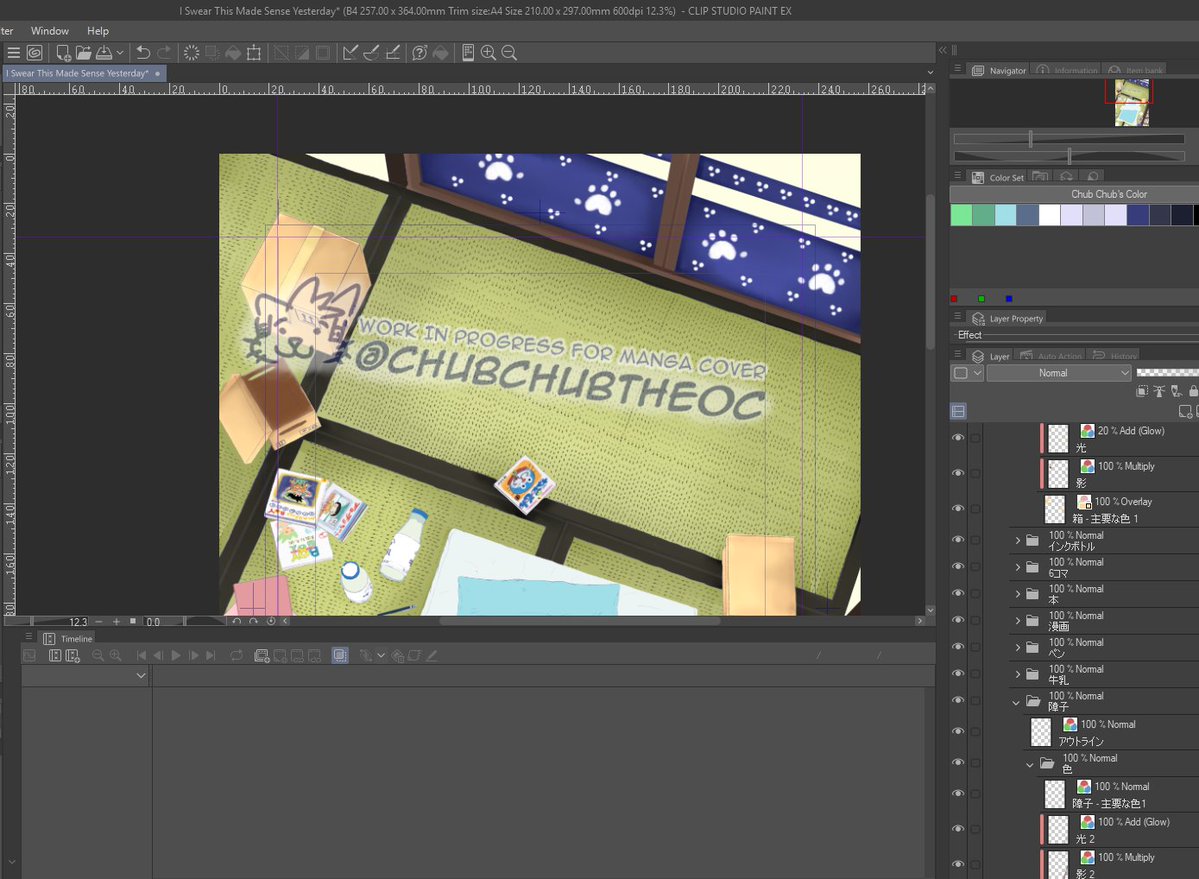 chubchubtheoc's tweet image. hi again!
またこんにちは！
/ᐠ ◜ヮ ◝ マฅ੭

today I added shadows &amp;amp; highlights to the background.
今日は背景に影とハイライトを追加。

tomorrow I'll continue rendering.
明日仕上げを続ける。

#wip #cute #artmoots #漫画 #かわいい #manga #作業中