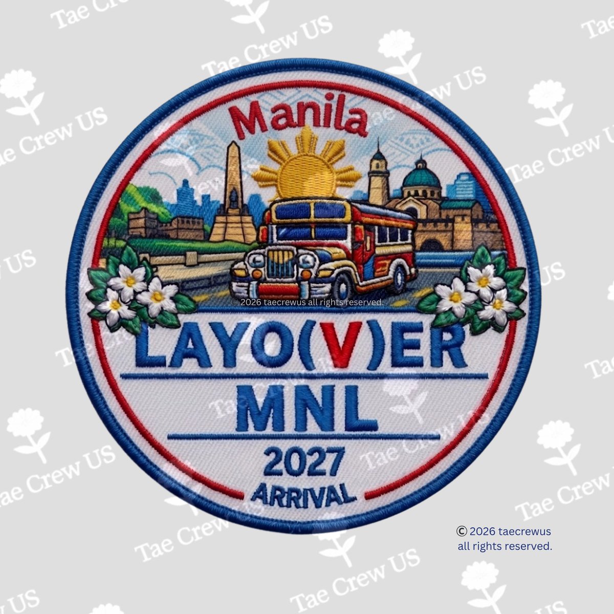 travelwithTaeby's tweet photo. March 13-14, 2026
🇵🇭 MNL Manila

- The jeepney is the Philippines' beloved cultural symbol. Born out of the aftermath of World War II, Filipinos repurposed surplus US military jeeps into vibrantly decorated public transport vehicles. Known as the "King of the Road," each jeepney is a moving work of art, reflecting its owner's personality through bold colours and hand-painted designs.
- The obelisk on the left is the Rizal Monument in Rizal Park, dedicated to Dr. José Rizal, the Philippines' national hero.
- The walled structure and dome on the right represent Intramuros, Manila's historic 16th-century walled city built during Spanish colonial rule, with the distinctive dome of Manila Cathedral visible within its walls.
- The golden sun with eight rays comes directly from the Philippine flag, where each ray represents one of the first eight provinces that revolted against Spanish rule.
- The white flowers are sampaguita, the national flower of the Philippines. Declared the national flower in 1934, it symbolizes purity, humility, and strength, and is commonly sold in garlands on the streets of Manila.
- MNL is the IATA code for Ninoy Aquino International Airport.