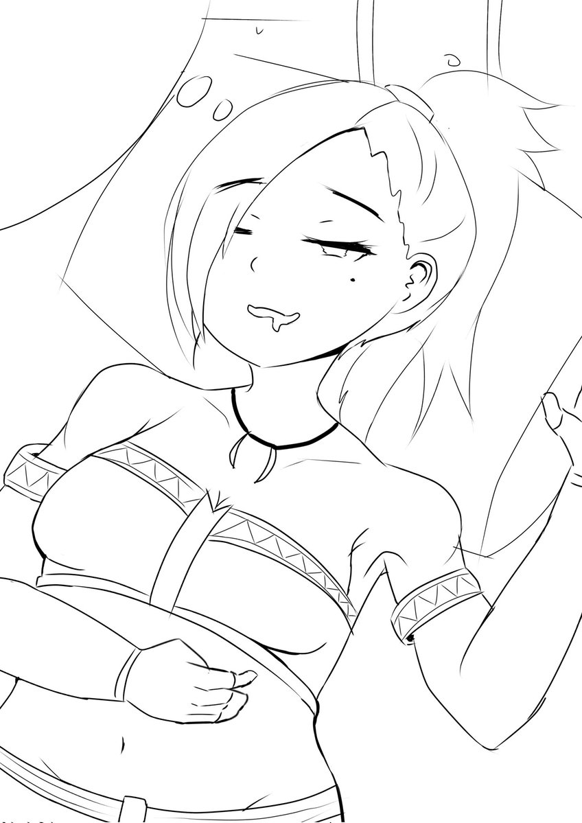 blacks_droplets's tweet image. What she dream of 😌

#ibispaintx #oc #fanart