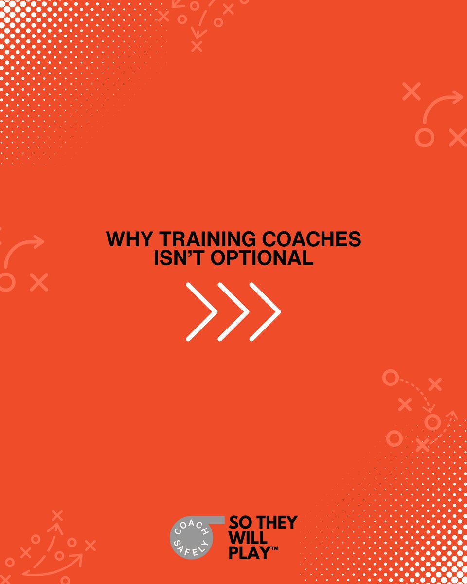 CoachSafely's tweet photo. Coaches have one of the biggest impacts on a young athlete’s experience—on and off the field.

But too many are expected to lead without training.

And that’s where risk starts.

Because safety isn’t effort—
it’s education. https://t.co/JnAcRRWgjZ