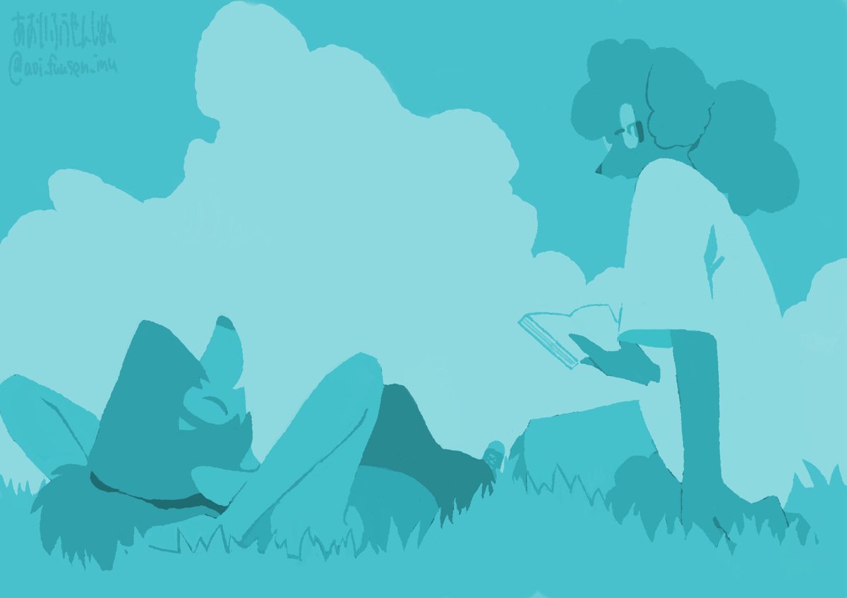 aoi_fuusen_inu's tweet image. 「良い日だね」
#イラスト #illustration #oc