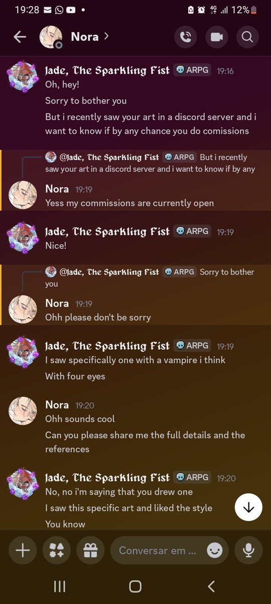 JadeUrya's tweet photo. É muito engraçado como a comunidade artística gringa tá cheia de scammer, a VADIA roubou uma arte que eu comprei de uma artista BR de uma OC minha e publicou como se fosse dela, quando viu que tava encurralada me bloqueou, vai ficar assim não, vingança é um prato que se come FRIO https://t.co/SgEFyRNByu