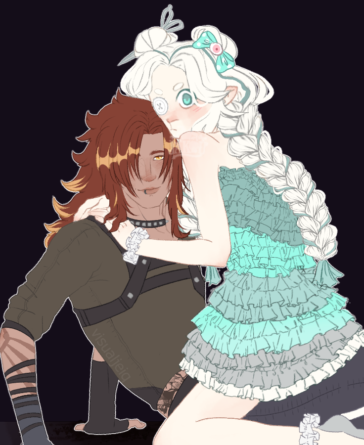 OHHH MY GOD ITS THEMMMM SHES ANIME CARTOON STYLED &amp; HES HAWTTT