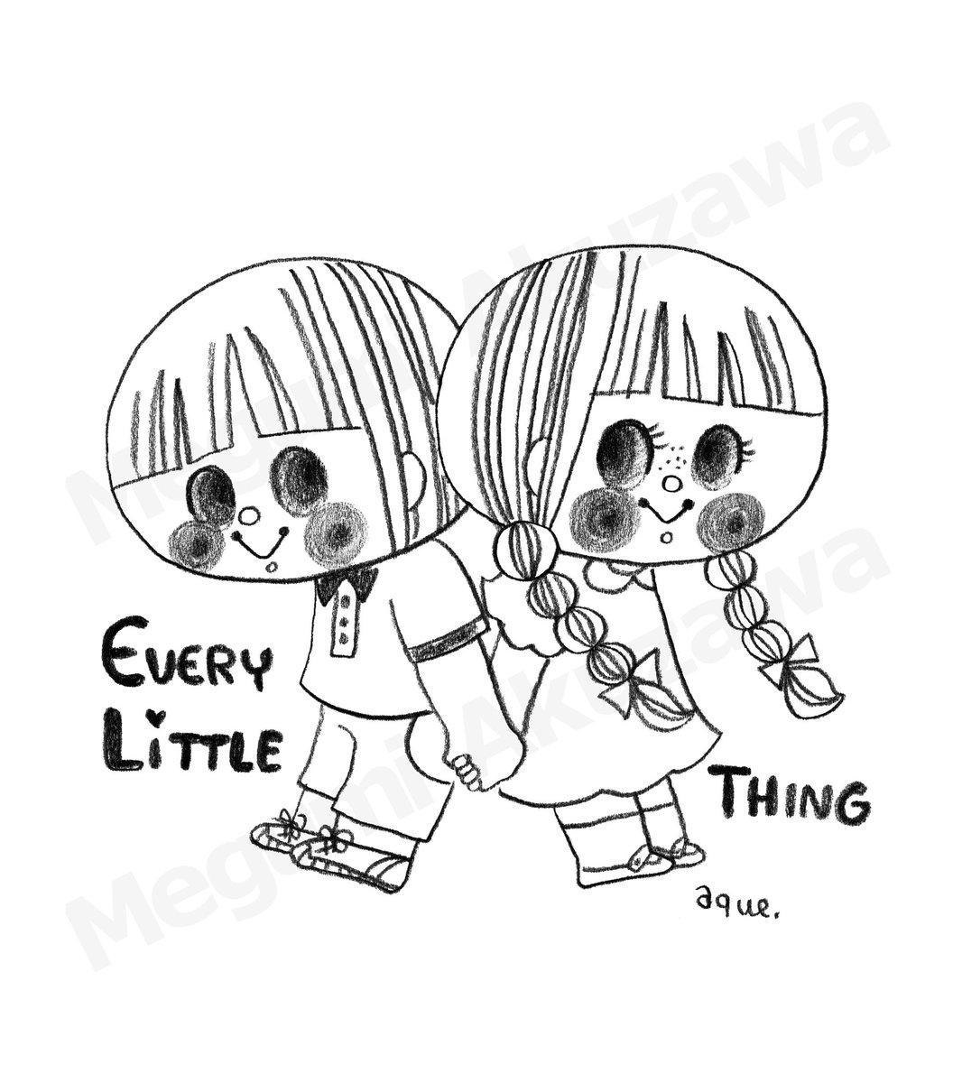 aque_meg's tweet image. 【1日1枚ラクガキ＊】
Every Little Thing 
#illustration #illustrator
#あくざわめぐみ #MegumiAkuzawa
#thebeatles