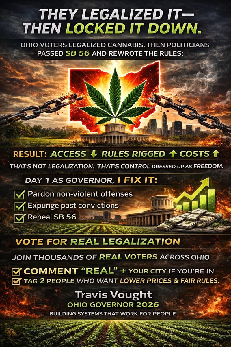 TravisJonVought's tweet photo. I’m Running for Governor of Ohio. Help make real change in Ohio at https://t.co/wGX1a1BmKK https://t.co/4REjiCanDD