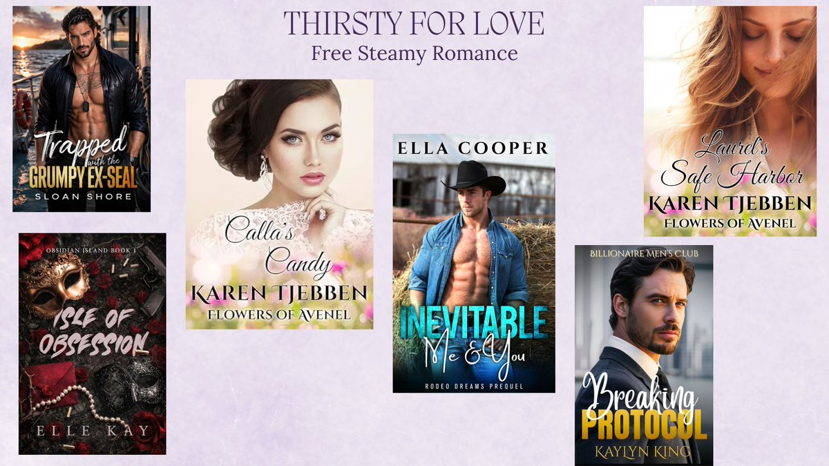 CherishLively's tweet image. Feeling a little thirsty? You’re not alone. Dive into a collection of free steamy romance reads filled with irresistible attraction, bad decisions, and book boyfriends who know exactly how to satisfy a craving.
books.bookfunnel.com/thirsty-for-lo… #reading #freebooks #romance #spicyreads