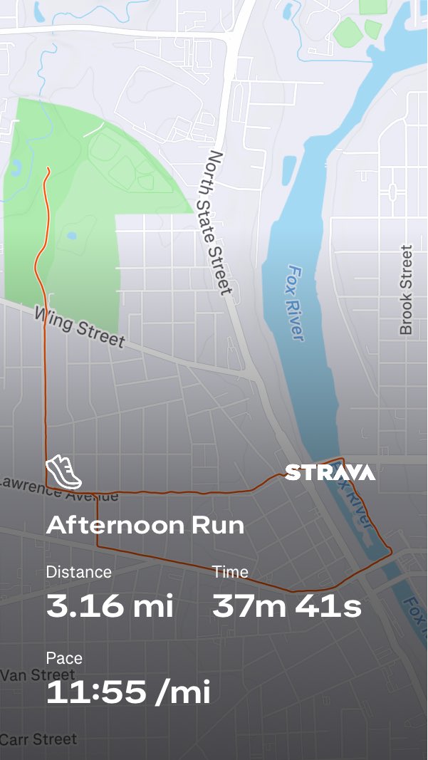 nsfried's tweet photo. Check out my run on Strava.
https://t.co/lxtQxT6poe https://t.co/hKhx83kadF