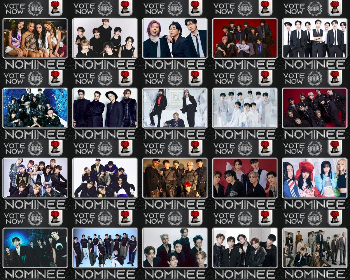 TOP100KPOP's tweet image. 🚨 Voting has restarted and will continue with the 50 Groups that received the most votes.

👉 Every day, the groups with the fewest votes will be eliminated!

🏆 The winning group will receive a trophy!
🔗 VOTE: dabeme.com.br/groups/