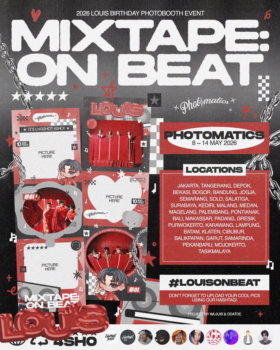 txt4shoboiz's tweet photo. ၊၊||၊ 𝗠𝗜𝗫𝗧𝗔𝗣𝗘: 𝗢𝗡 𝗕𝗘𝗔𝗧 ၊၊||၊

Louis Birthday Photobooth Event 
by @iml0uis &amp; @odatde

🎤︎︎ 𝗣𝗛𝗢𝗧𝗢𝗠𝗔𝗧𝗜𝗖𝗦
🎤︎︎ 𝟬𝟴.𝟬𝟱 - 𝟭𝟰.𝟬𝟱

『 ꜱᴛʀɪᴋᴇ ᴀ ᴘᴏꜱᴇ. ꜱᴛᴀʏ ᴏɴ ʙᴇᴀᴛ 』

#LouisonBeat #LouisDay #루이 https://t.co/yvuQzoUXfp