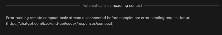 Claude 4.7 is a hallucinating idiot.  

Now Codex 5.5 errors out on even slightly challenging prompts.  This error was after 1 prompt.  Happens 100% of the time, just a matter of when