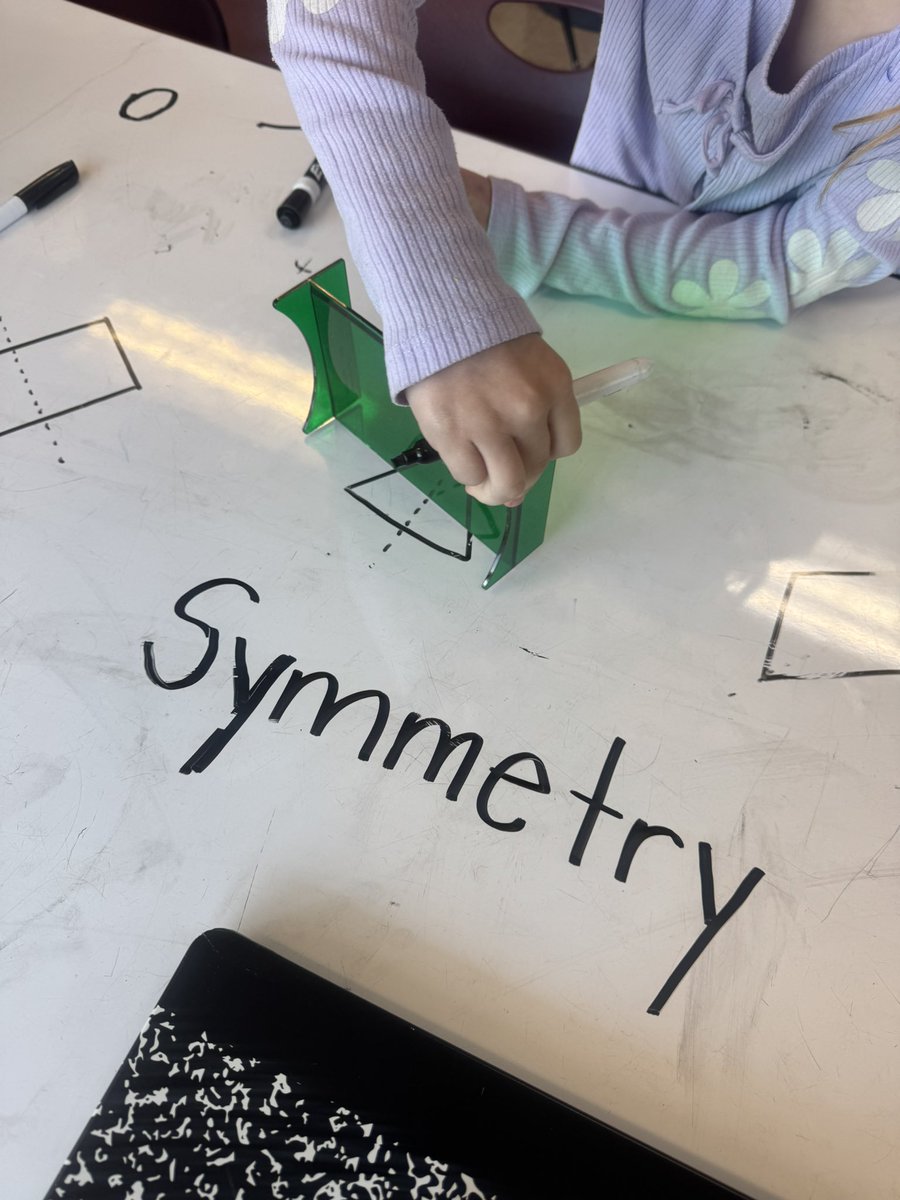 PowellinPrimary's tweet image. I love exposing students to new math tools!  Today I reviewed symmetry with my @HopeHillElem scholars.  They thought these geo mirrors were “So Cool!”  😎 

I agree! 
#mathismyjam #geometry #handsonlearning