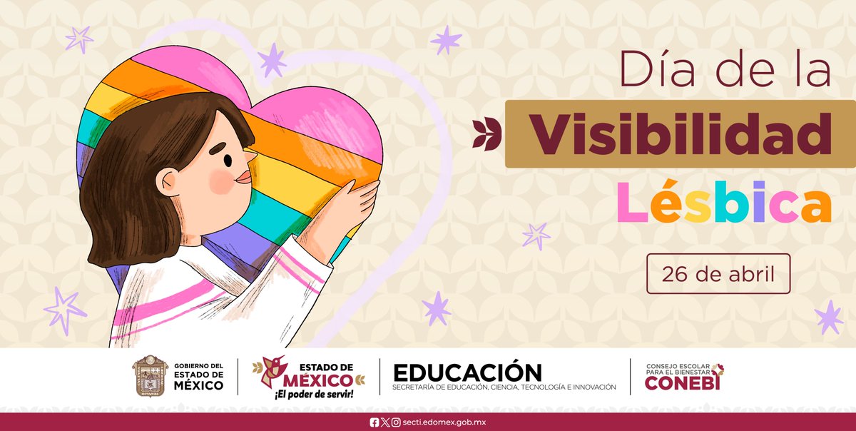 CONEBIedomex's tweet image. El #DíaDeLaVisibilidadLésbica 🏳️‍🌈🏳️‍⚧️contribuye a reflexionar sobre los problemas y retos que enfrentan las mujeres lesbianas en su lucha por la igualdad y el respeto, lo cual es fundamental para construir una sociedad más justa e inclusiva.
#SomosCONEBI