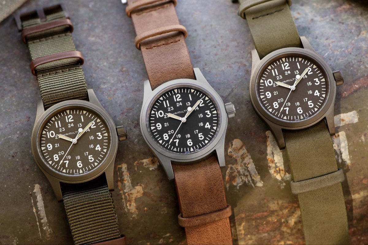 FlyingJ_'s tweet photo. @AdamWhitcroft Khaki Field Mechanical from Hamilton. https://t.co/tzWsWGICdH