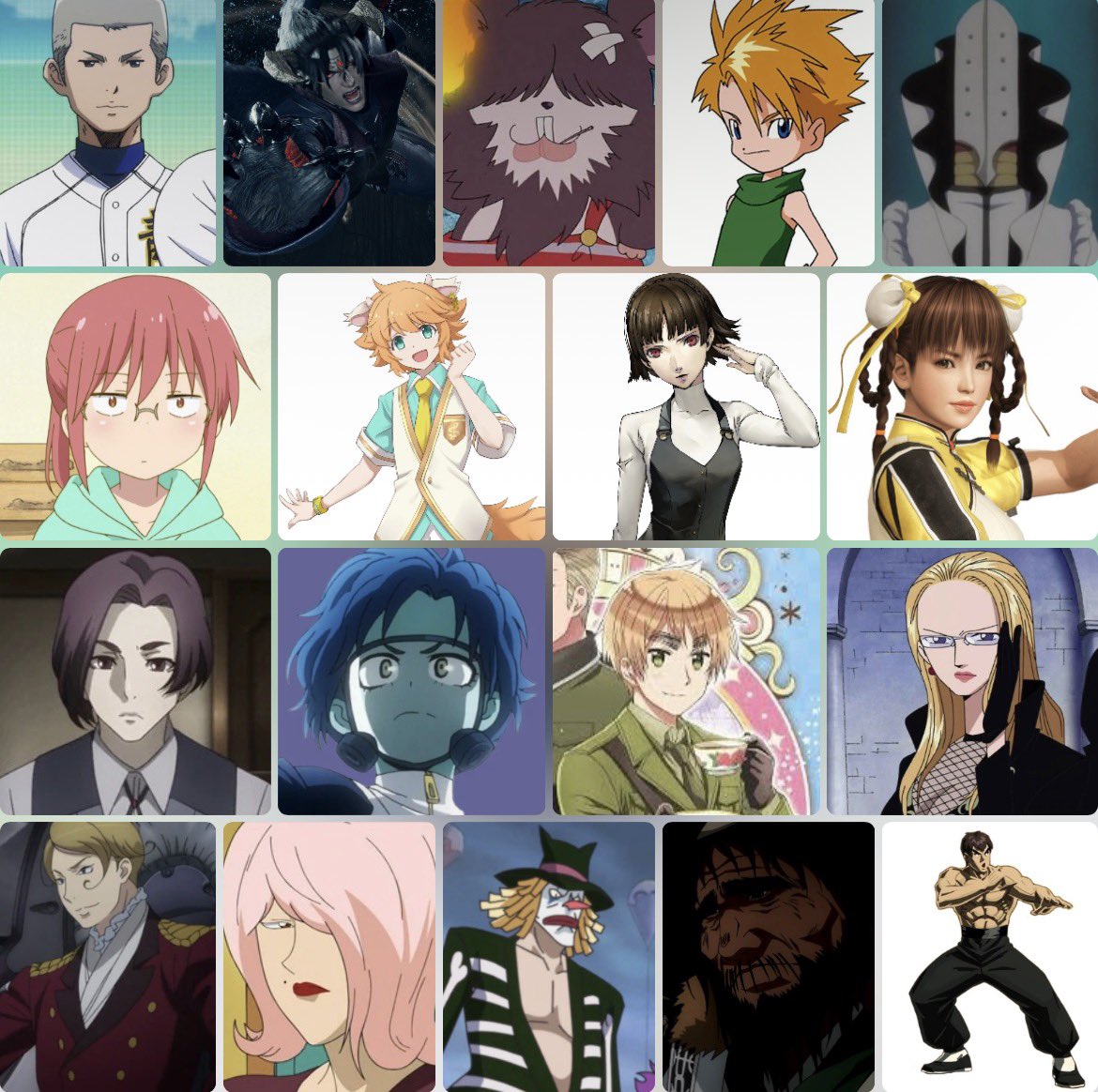 BlueWolfPuppy's tweet image. Happy Birthday to all these lovely characters today🎂🎂🎂🎂🎂🎂🎂🎂🎂🎂🎂🎂🎂
#aceofdiamond #hamtaro #digimonadventure #bleach #kobayashisdragonmaid #showbyrock #shinmegamitenseipersona5 #tokyoghoulre #myheroacademia #hetaliaaxispowers #onepiece #aldnoahzero2ndseason