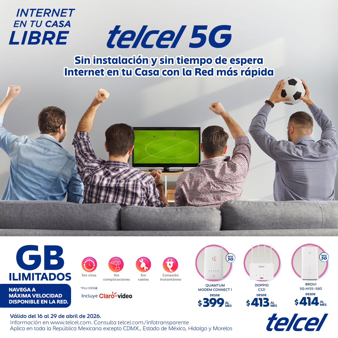 TelcelBaja's tweet image. No dejes que termine abril sin mejorar tu conexión en casa. Con Internet en tu Casa Libre Telcel puedes disfrutar de una navegación rápida, estable y con la libertad de llevarlo contigo a donde lo necesites.

Consulta telcelbaja.com/ta y telcel.com/infotransparen…

#IOT