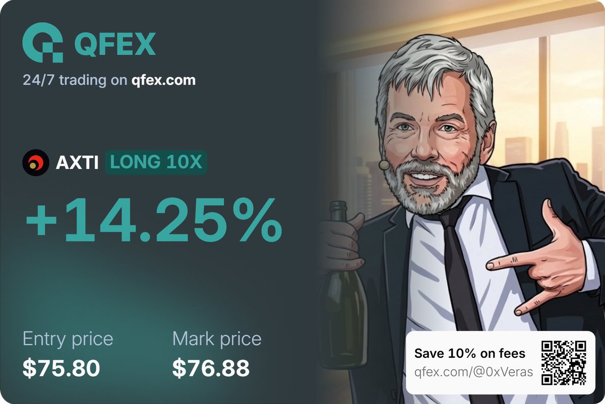 0xVeras's tweet photo. started making a few trades on @QFEX

not pushing too hard yet, just exploring

but execution feels really smooth so far https://t.co/GHa4H4Eqm7