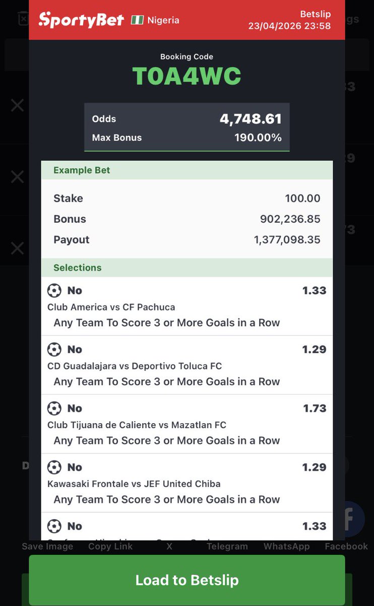 slimpunter's tweet image. Good morning future millionaires 

Let’s try long shot only⚽️

😋💯✅

Stake 100 To Win 200 Million ✌️✌️

T0A4WC

#trending #trendingnow