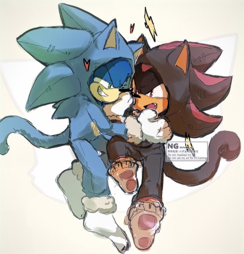Two Cute Cats 🐱💙🖤
#sonadow