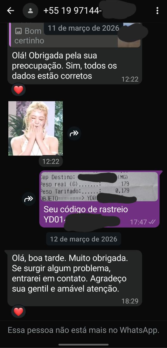 ksoocollector's tweet photo. Tenho todos os prints que mostram que foi uma venda tranquila e que ela/ele recebeu os cards, pois foi retirar o pacote na agência. https://t.co/nnmmsmGei4